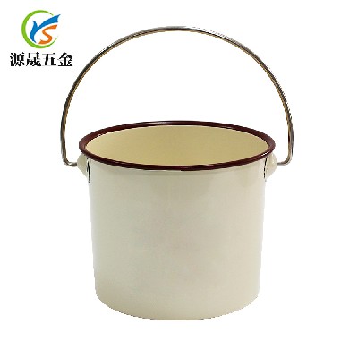 定制镀锌金属桶圆形白铁皮桶镀锌铁桶金属罐复古欧式提手拉伸铁桶