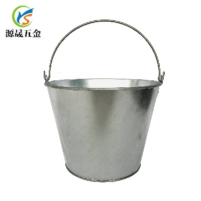 广东厂家定制5L铁皮桶 铁冰桶镀锌圆形创意白铁皮桶 镀锌金属桶