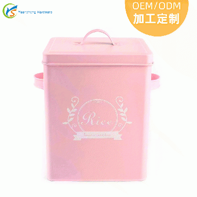 米桶 定制美式粉色①镀锌铁皮金属密封储∞米桶 储米箱