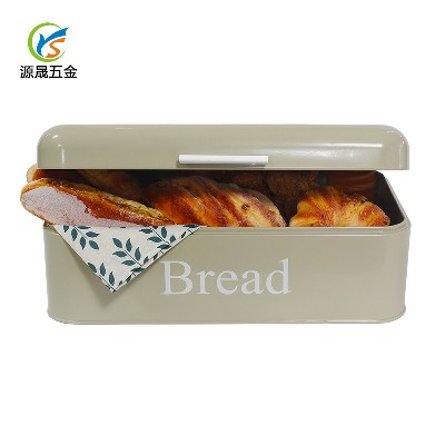 江门厂家定制金属面包箱 带盖铁皮面包收纳箱 面包盒